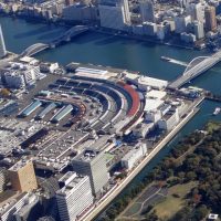 築地市場　空撮