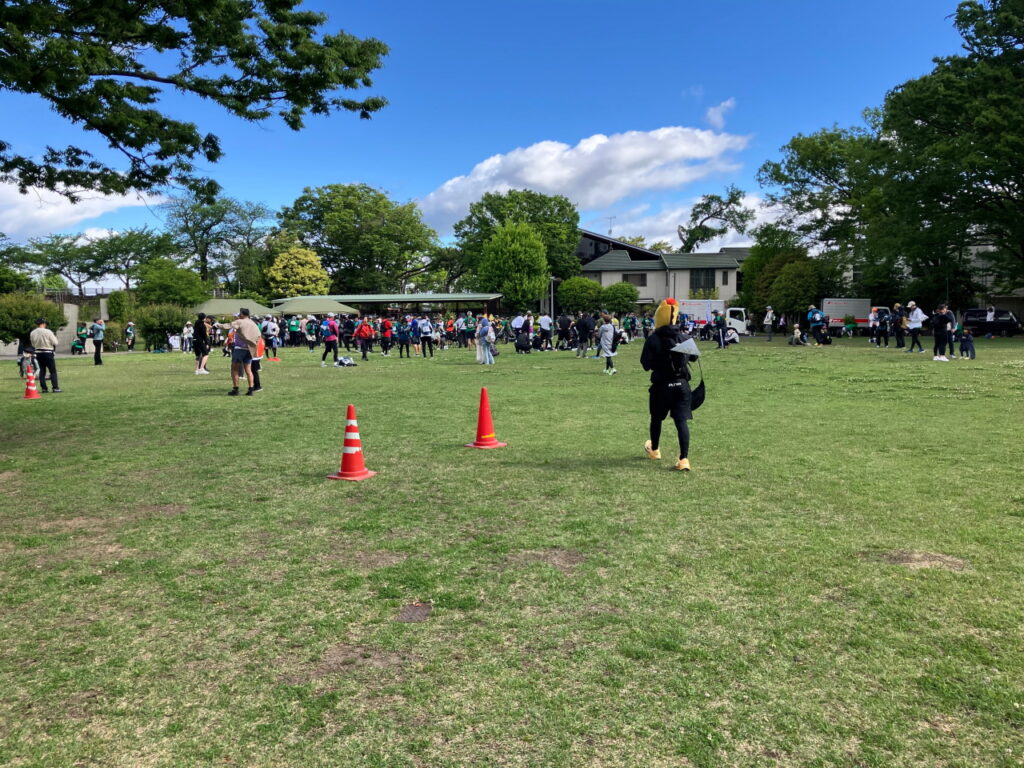 スタート地点の楽歩道前橋公園